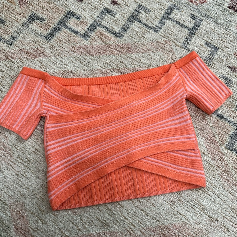 Aerie Vibrant Orange Ribbed Top